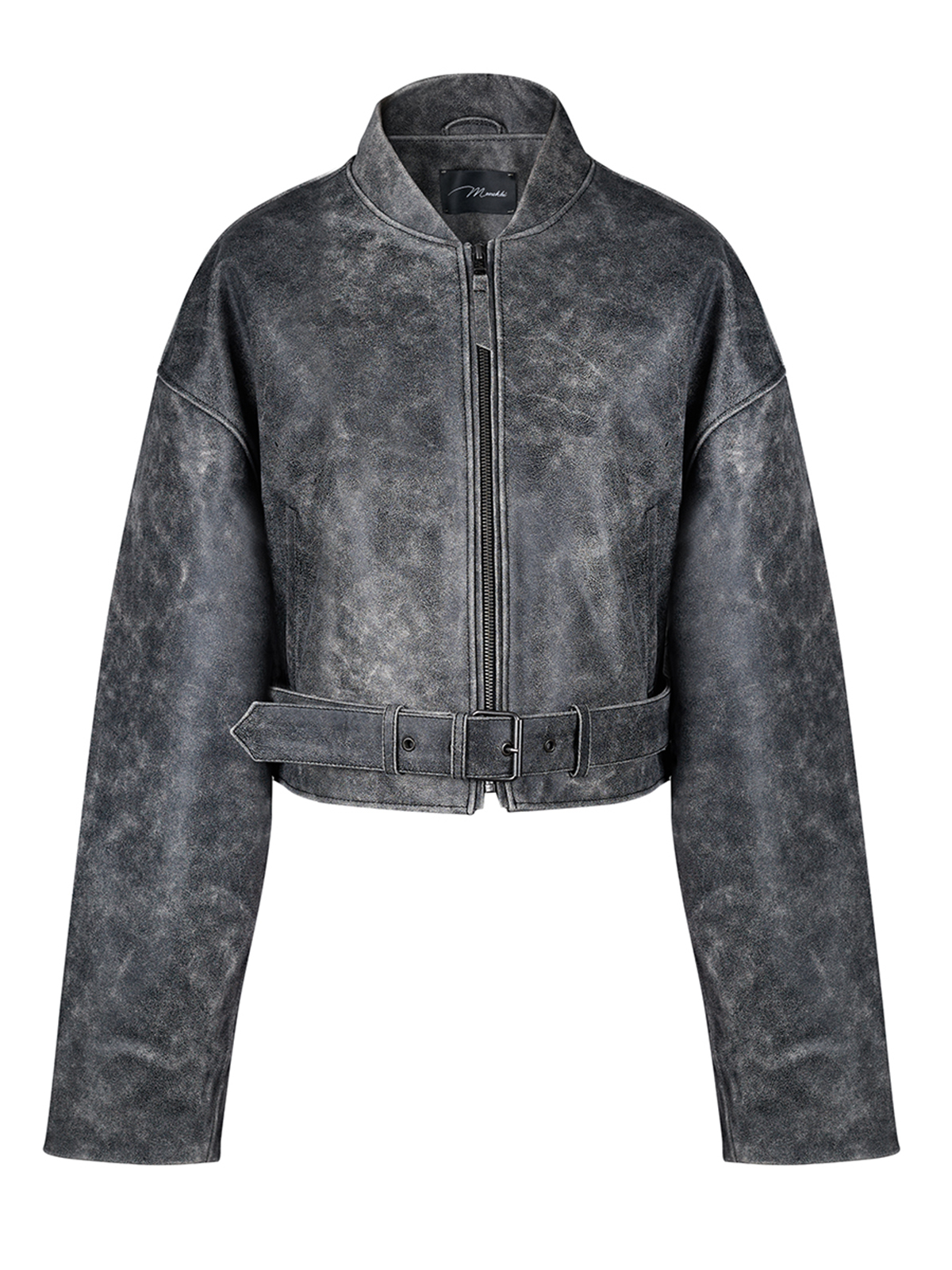 【イタリア】Enzo Molteni 黒 牛革 短丈Leather jacket Enzo” Black Leather Car Coat - Shangri-la Heritage